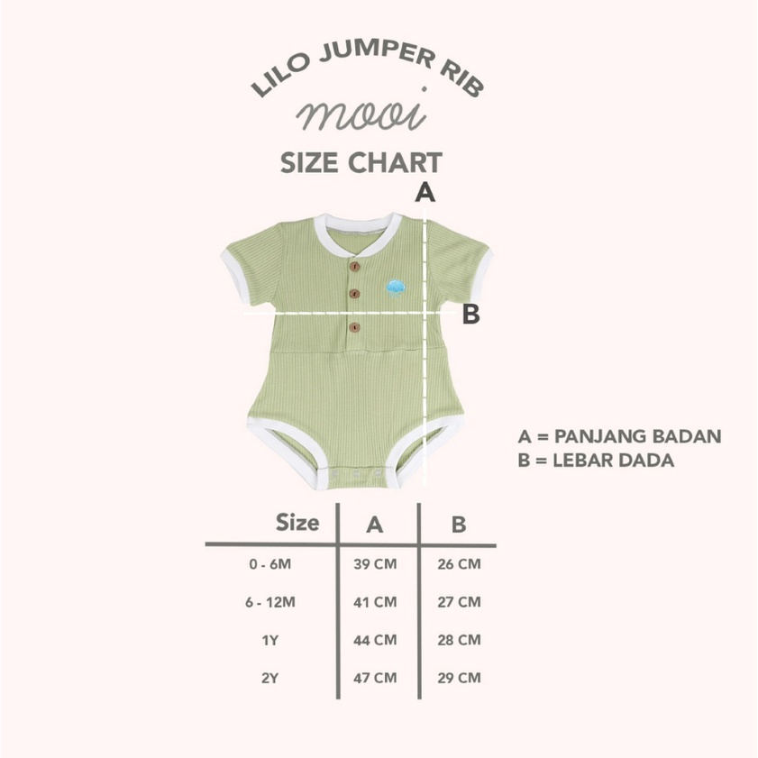 Mooi Lilo Jumper 0-12M Jumper Rib Segitiga Bayi Adem Lembut CBKS