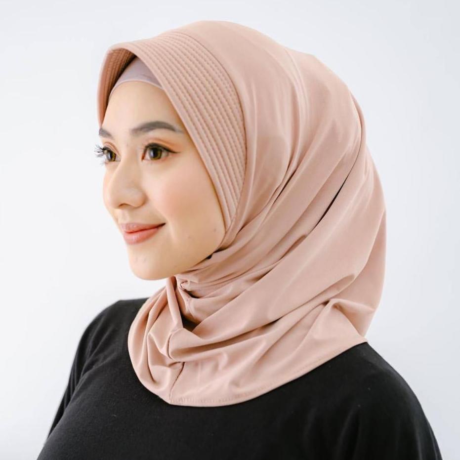 JILBAB INSTAN Volly Sport Pet Mini Hijab Kerudung Harian Olahraga Olah Raga Sports Volley Aktif Prak
