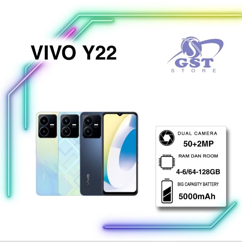 Hp Vivo Y22 RAM 4gb, Internal 64gb SERI TERBARU