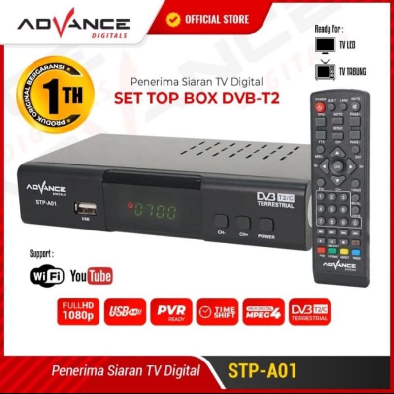Set Top Box TV Digital Receiver Penerima Siaran