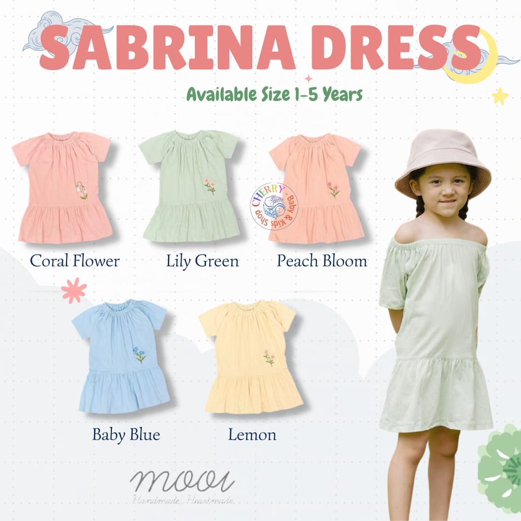 Mooi Dress Anak Perempuan Sabrina Dress Daily Wear Anak CBKS