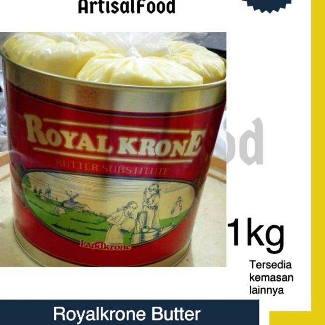 

COD✔️Royal Krone Royalkrone Landkrone Butter Mentega 1kg Room Butter kiloan 1 kg|RA5