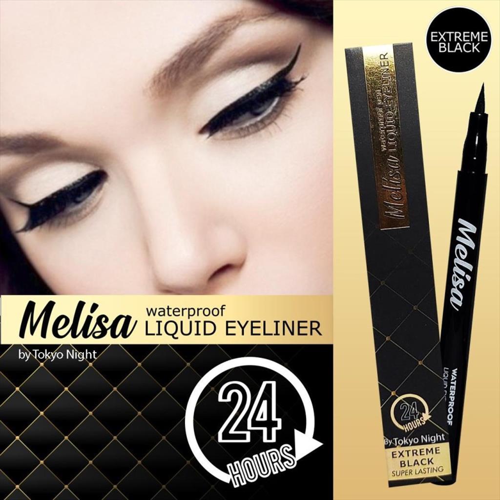 Melisa Liquid Eyeliner  Pen Waterproof Extreme Black
