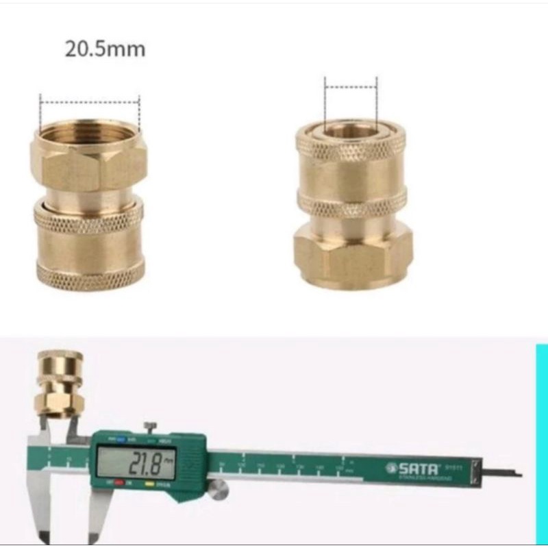 M22 Female Quick Coupler Untuk konektor jet cleaner