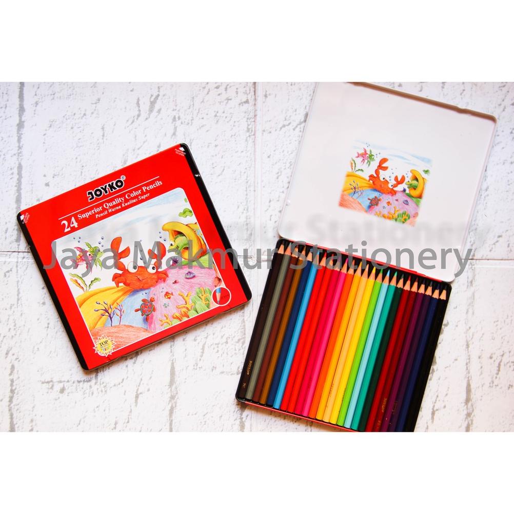 

Best! Pensil Warna Joyko Kaleng 24 Warna Cp-24Tc ,,