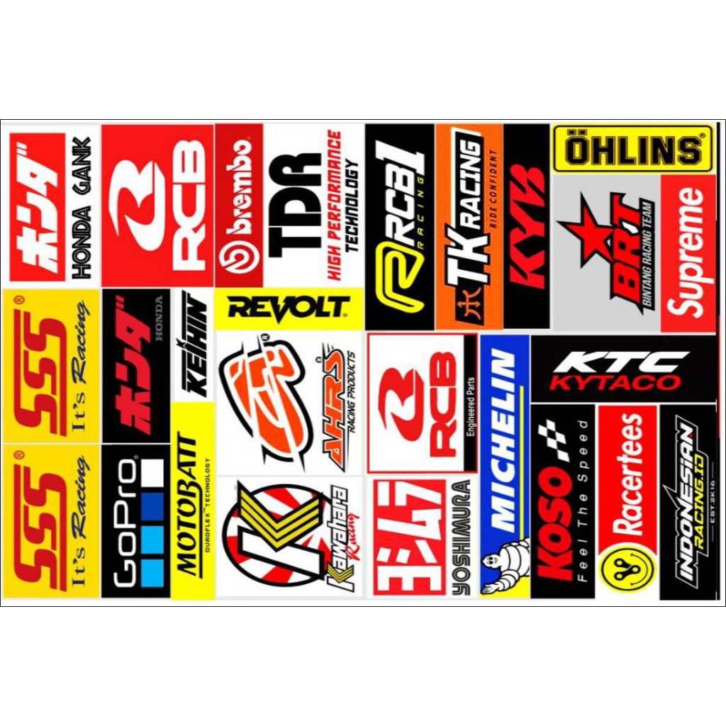 termurah stiker racing prostreet / stiker racong acak