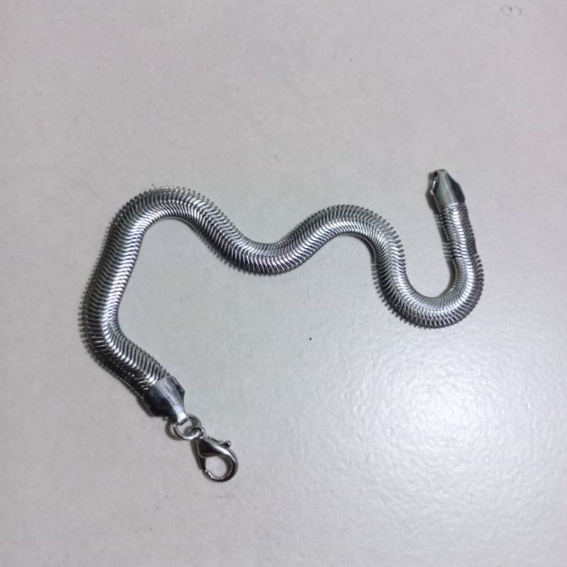 Gelang Pria Cowok Rantai Rhodium Silver Putih Perak Rantai Asli laki laki cowo keren anti karat