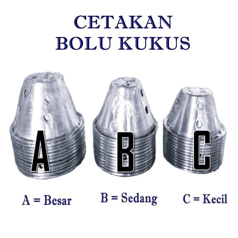 CETAKAN KUE BOLU KUKUS ALUMUNIUM TINGGI LUBANG PRES ISI 6/12 PCS