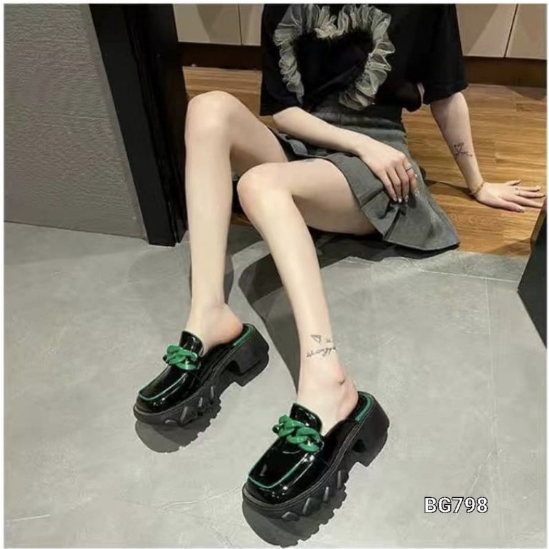 SANDALS SLOP WEDGES BOTTOM SLOP HIKS KOREA BG798