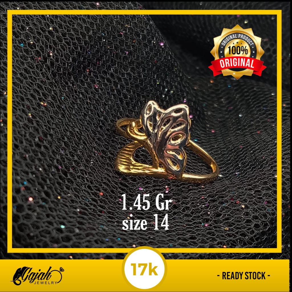 Cincin emas 17K - 1.45 gr kadar 750 - 3865