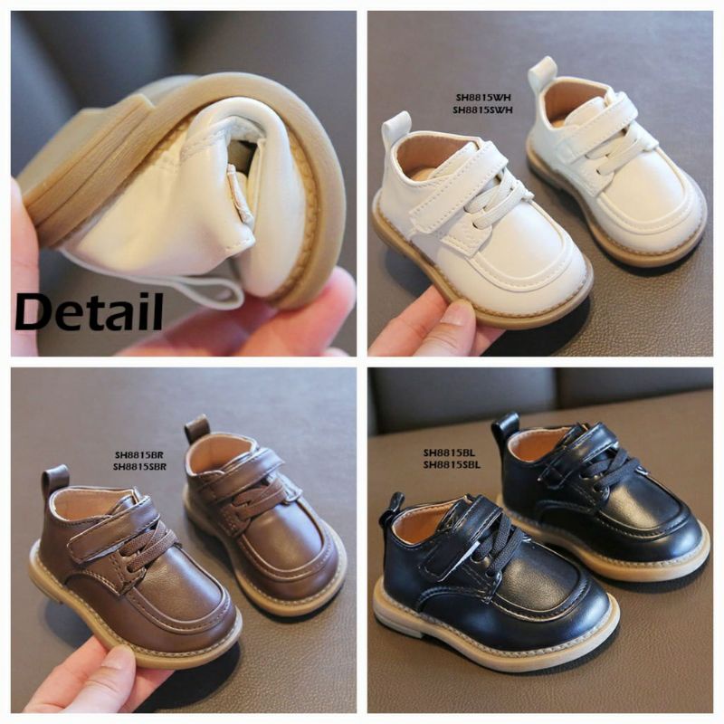 Chubby Glory SH2256 Sepatu pantofel tali Perekat formal sepatu anak kekinian sepatu anak terlaris sepatu anak slip on bahan kulitanak balita laki laki usia 1-5 tahun import 16-26