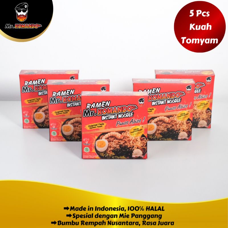 

Ramen Instan Mr. Komando Kuah Tomyam (5 Pcs)