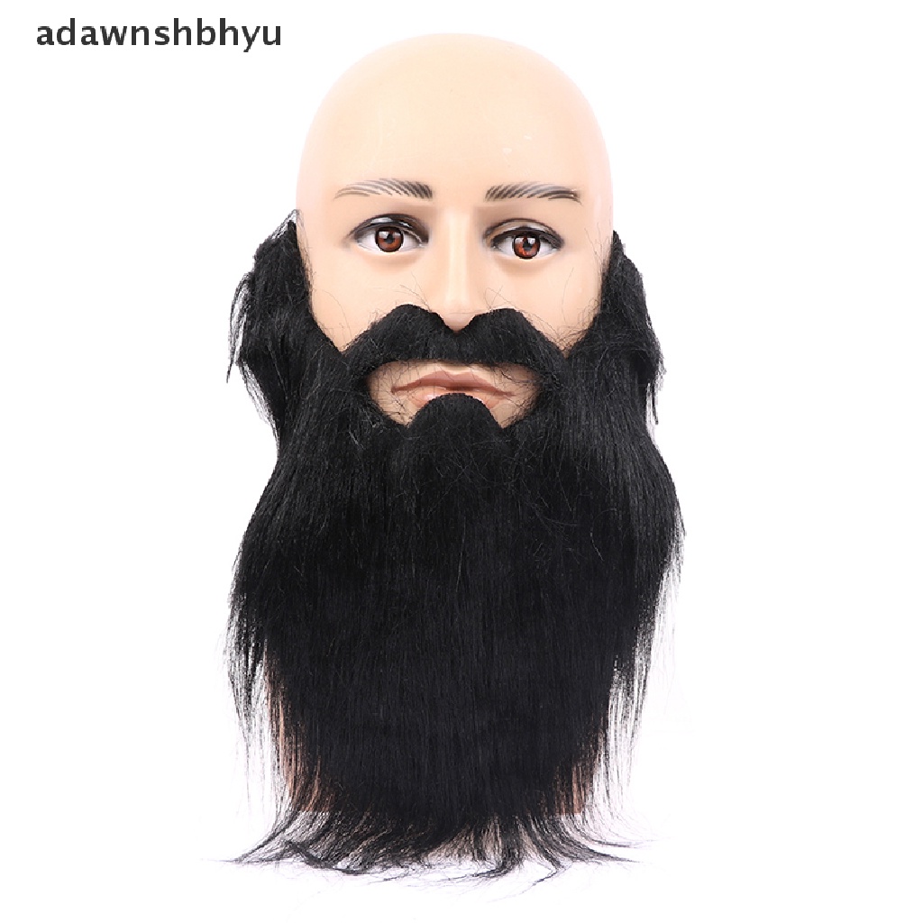 Adawnshbhyu Handmade Wig Jenggot Topi Crochet Kumis Halloween Dekorasi Pesta Wig Props ID