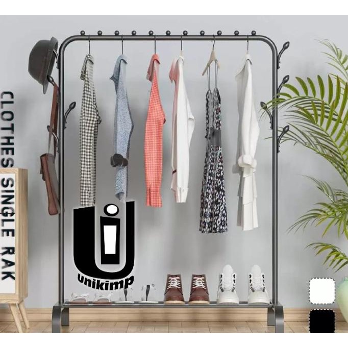 Rak besi Gantungan Baju Windproof Single standing hanger portable 734 paling dicari