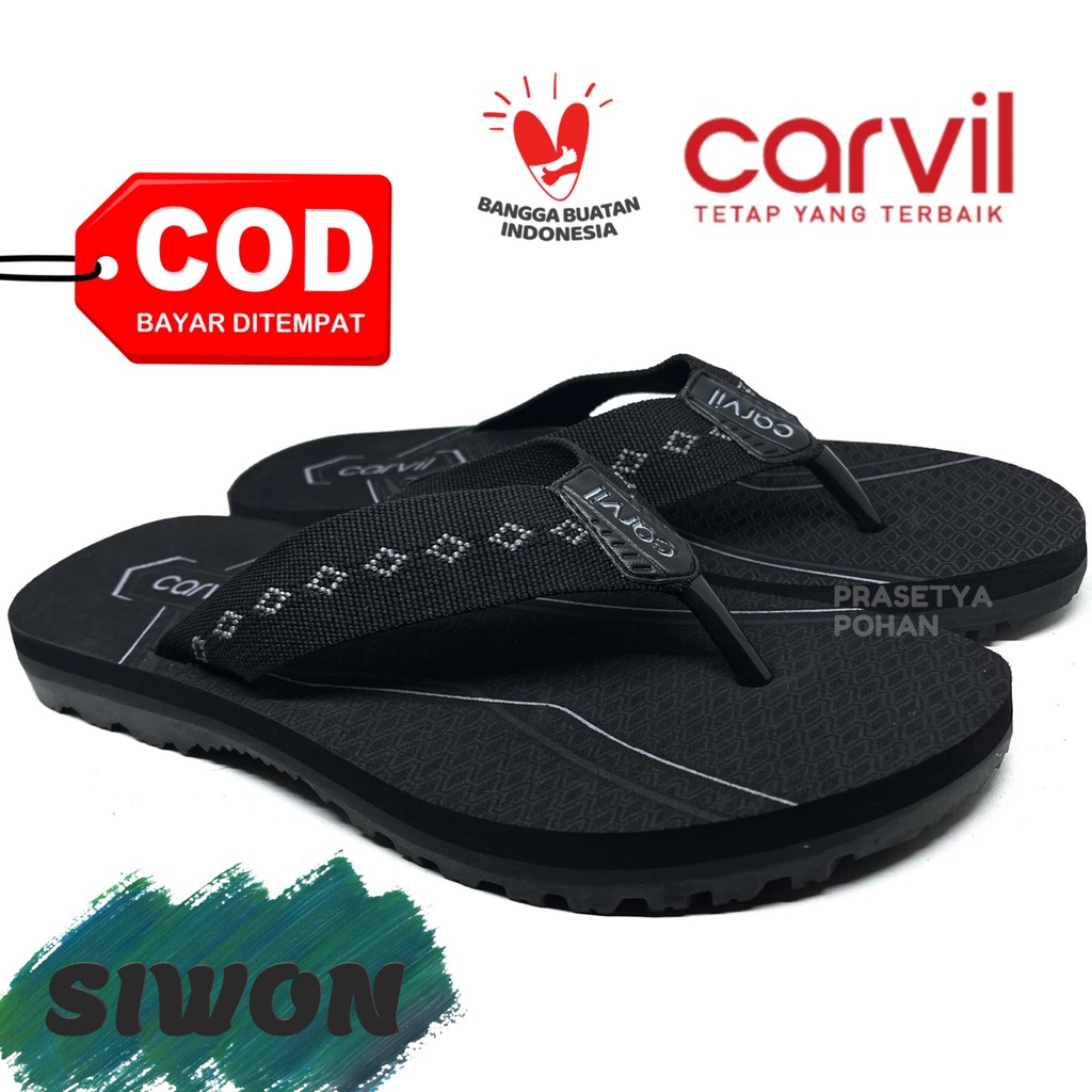 Sandal Pria Carvil Original Anti Air - Sendal Carvil Trevis