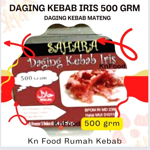 

Daging Kebab Slice/iris 500 gr/ daging kebab mateng siap di pakai