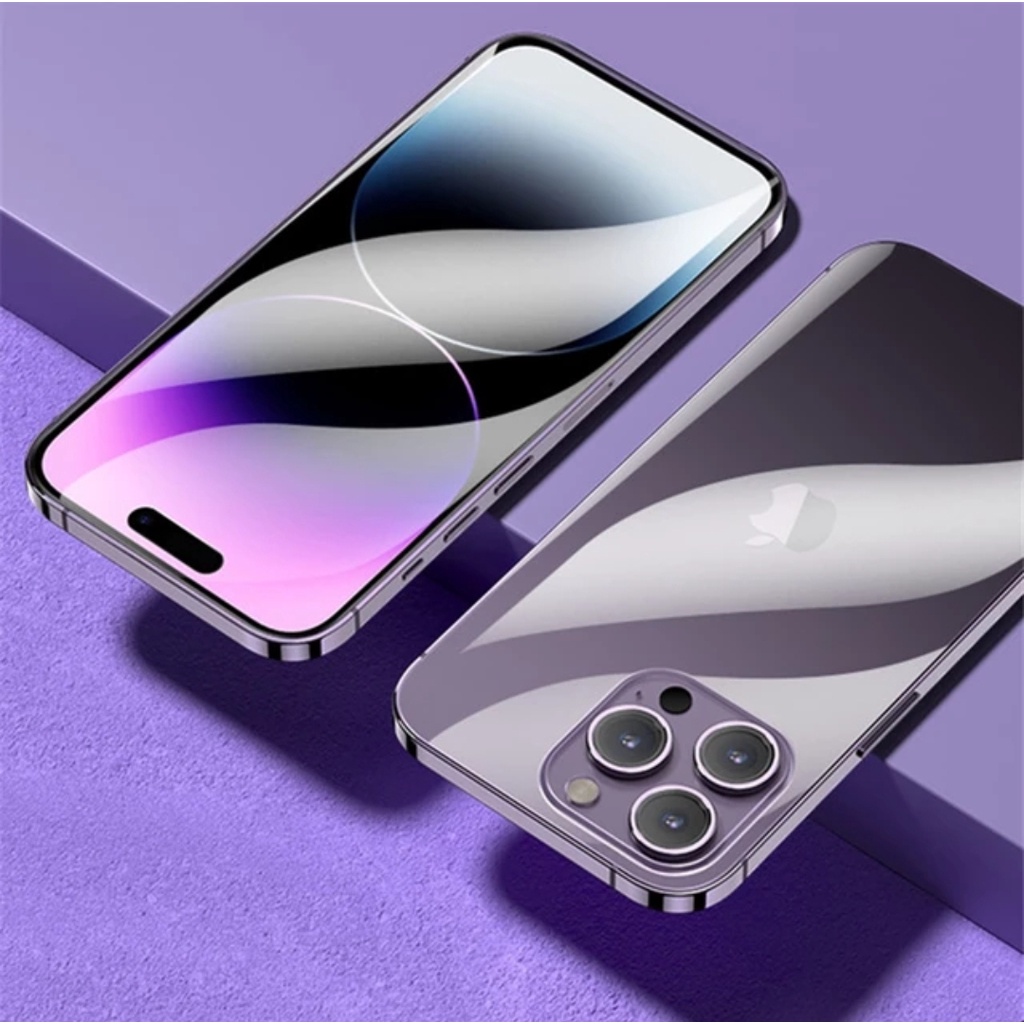 360 Derajat iPhone 14 14+ 14Pro 14 Promax Hydrogel Back+ Side Anti Glare or Clear Bening Glossy Transparent Hidrogel belakang Sampai Bazzel A Gores Minyak Matte-Mate Doff-Black-Hitam Tons full cover-Ful Coveragel Bazel-Frame Samping Bumper Pro Max Plus 5G