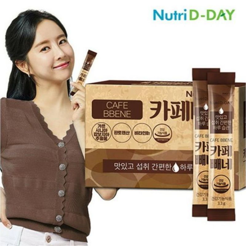 

Nutri D-Day Cafe BBene Americano Taste/Exspresso Kopi Diet Isi 30 Stick Korea