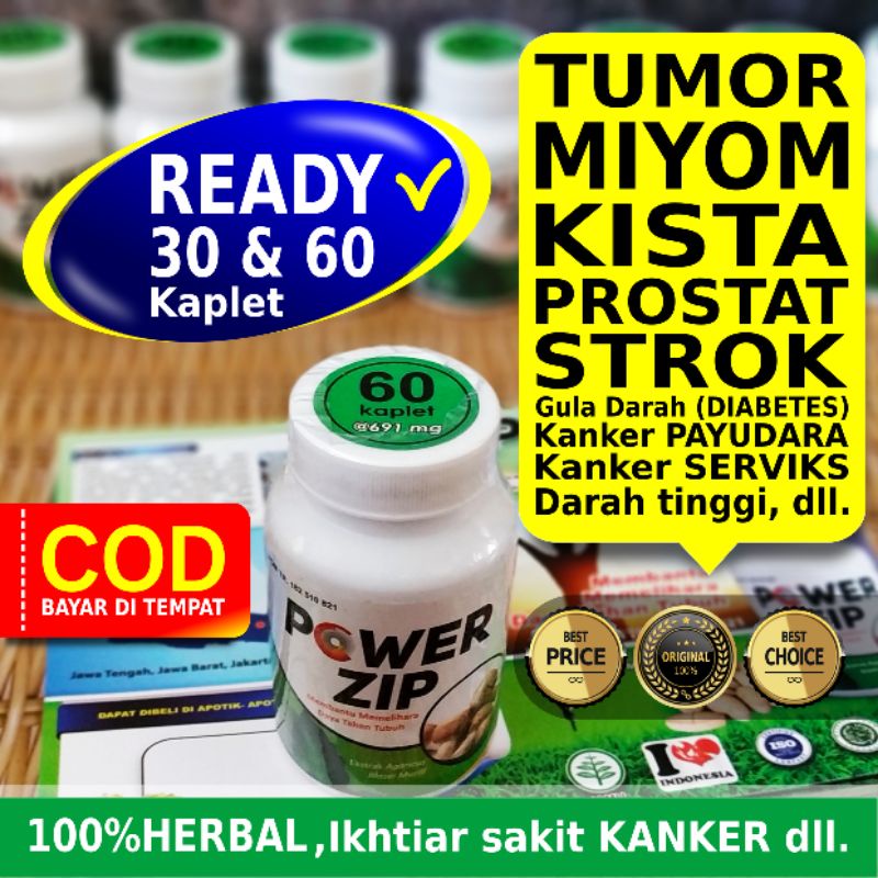 (FREE iqku) POWER ZIP 30 KAPLET/POWERZIP ISI 30/POWER ZIP/POWERZIP/OBAT KANKER SERVIK/PROSTAT/STROKE