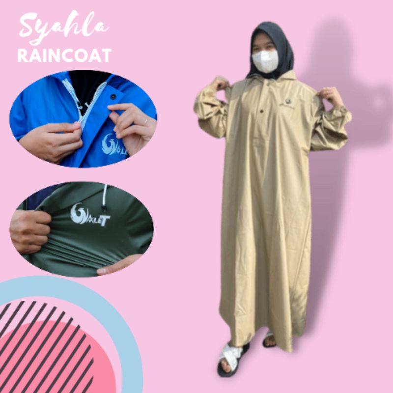 Jas Hujan Mantel Gamis Khusus Wanita