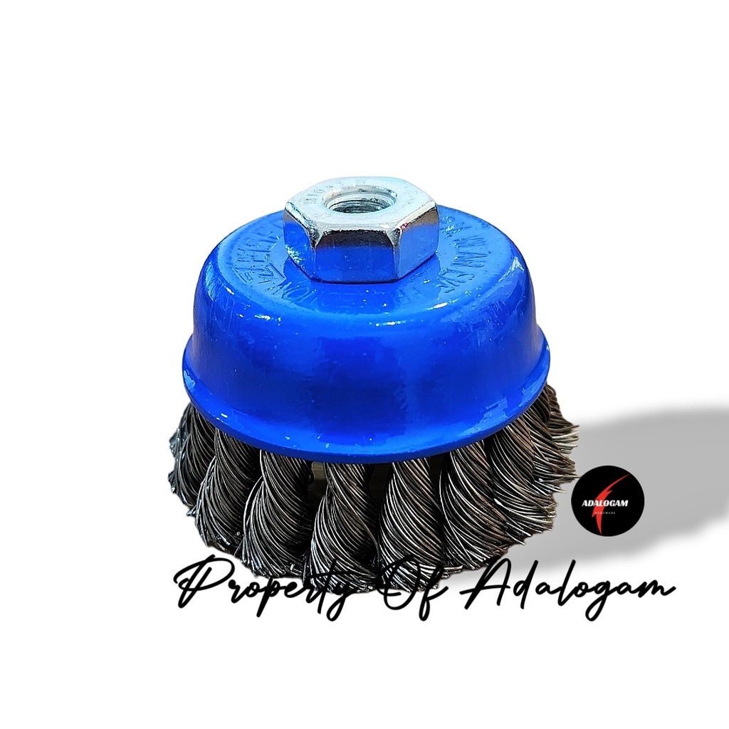 TAIWAN Sikat Mangkok Kepang 3 inch - Cup Brush Twisted Gerinda Tangan