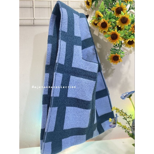HANDBAG RAJUT MOTIF KOTAK/Tote Bag MOTIF KOTAK