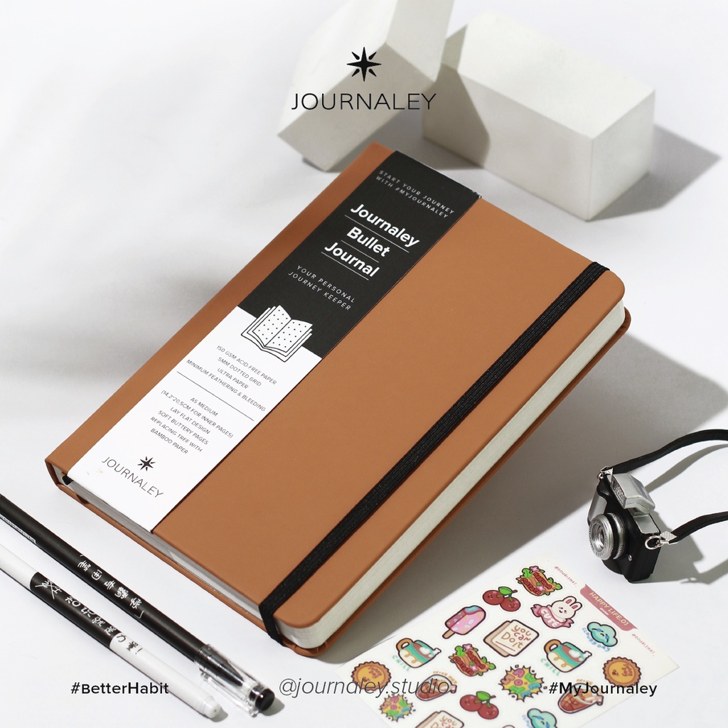 

Journaley Bullet Journal Notebook Planner A5 150 gsm | Ochre Fawn