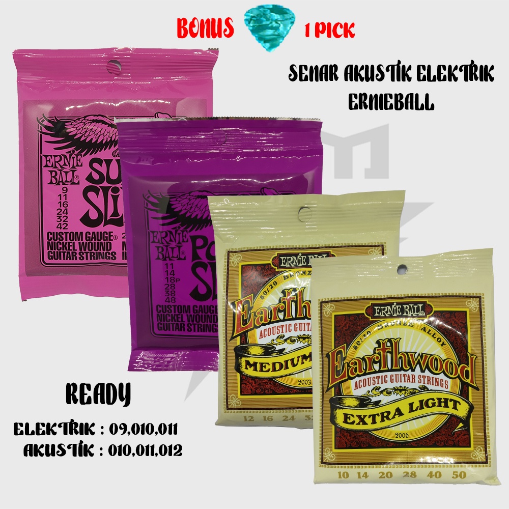 Senar gitar ernie ball elektrik