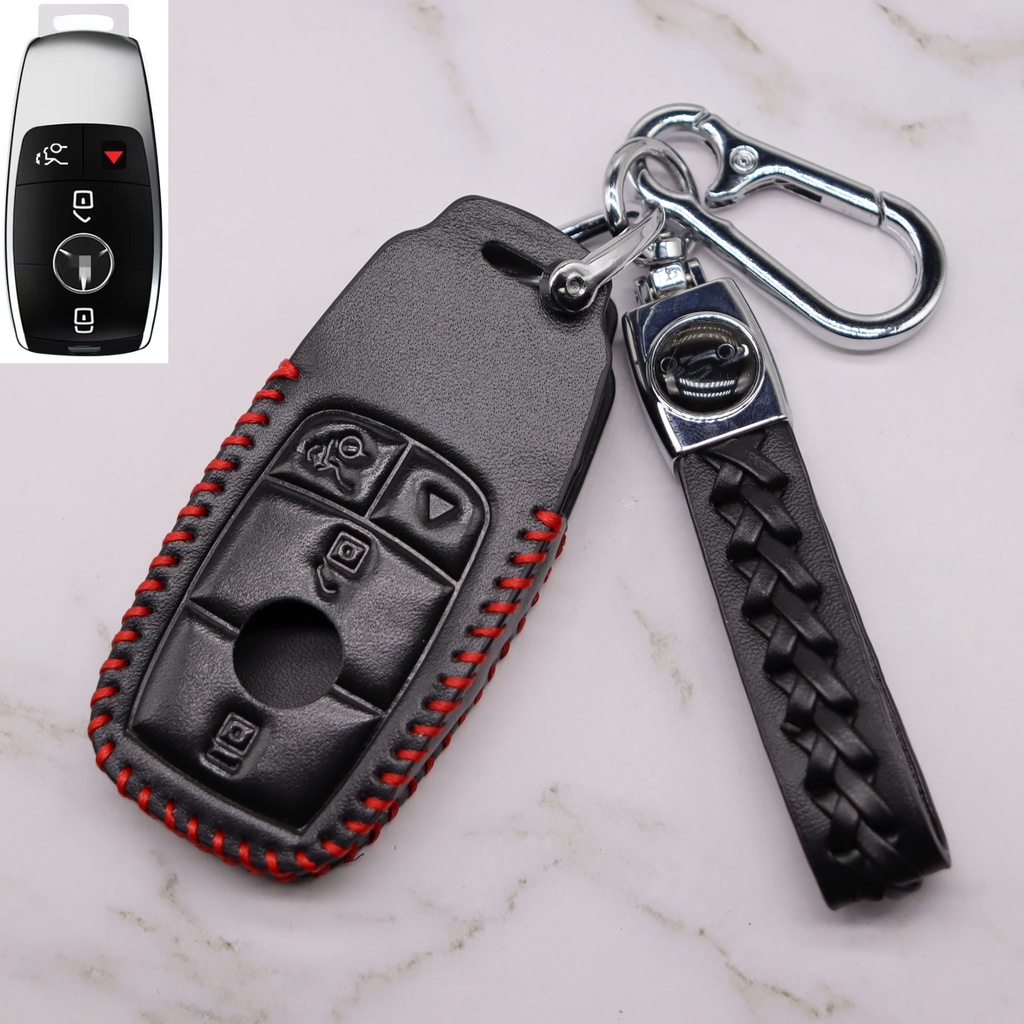 Mercedes-benz Leather key Holder cover Smart key case Luminous Sarung Kunci Mobil e200l cla clb