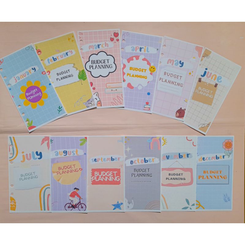 

V.2 KERTAS ISI BINDER SINKING FUNDS A6 RING 6 SAVING CHALLANGE TEMPLATE MENABUNG
