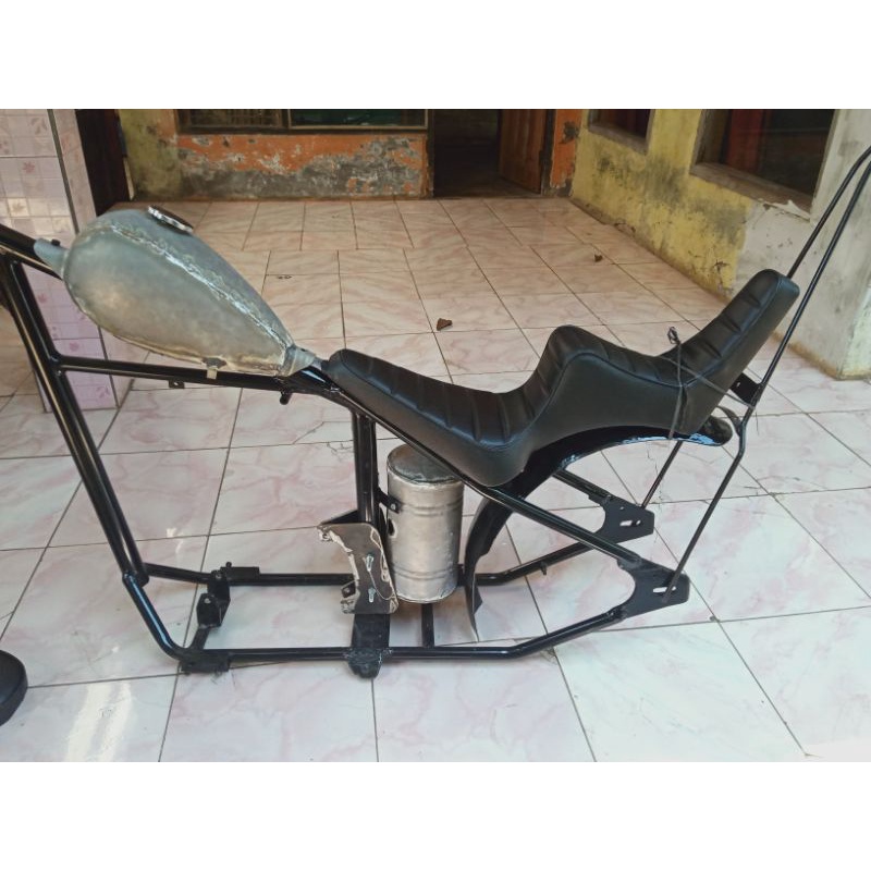 rangka Chopper mentahan PNP Honda gl Tiger Mega pro