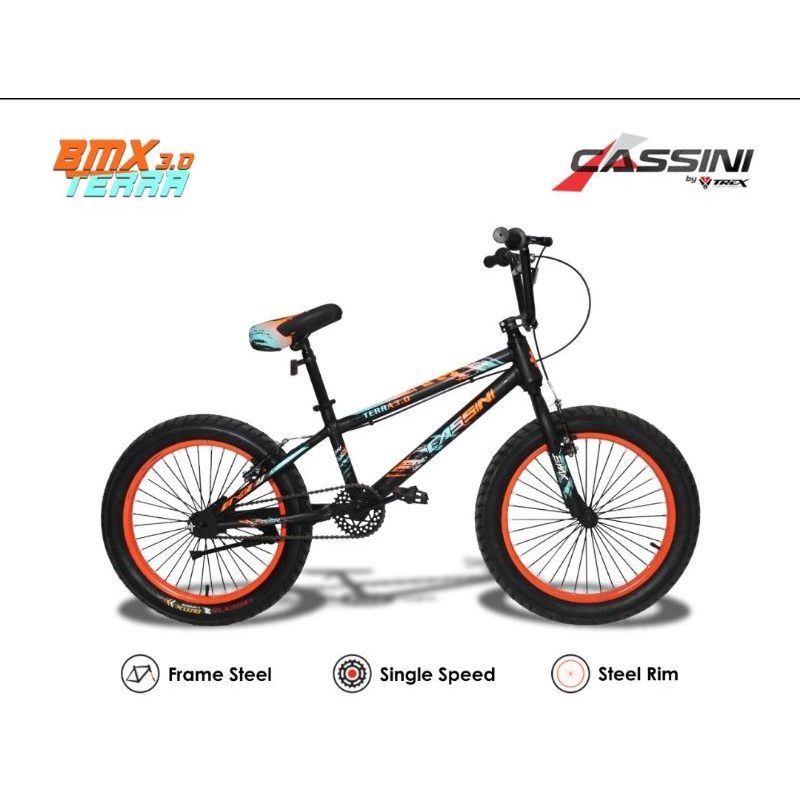 PREMIUM SEPEDA BMX TERRA 3.0 BAN JUMBO CASSINI BY TREX FRAME TEBAL