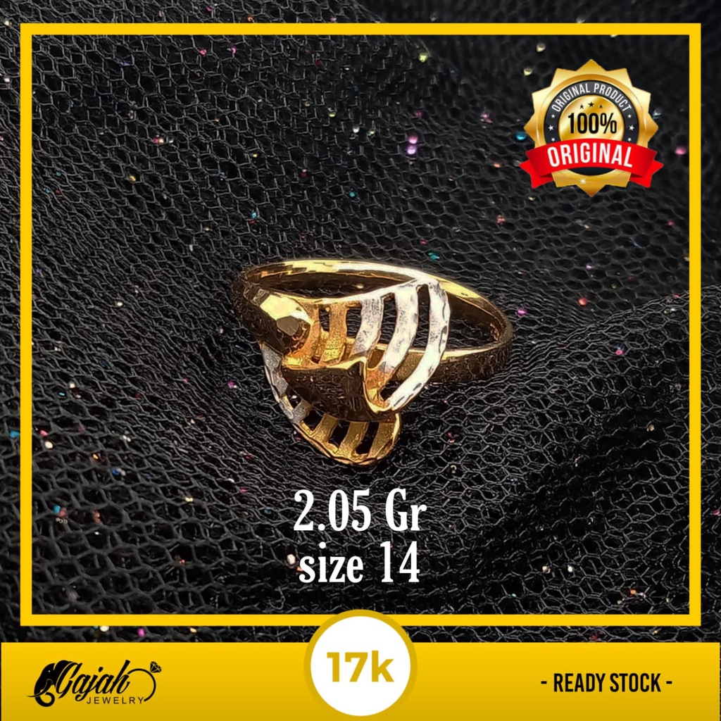 Cincin emas 17K - 2.05 gr kadar 750 - 3802