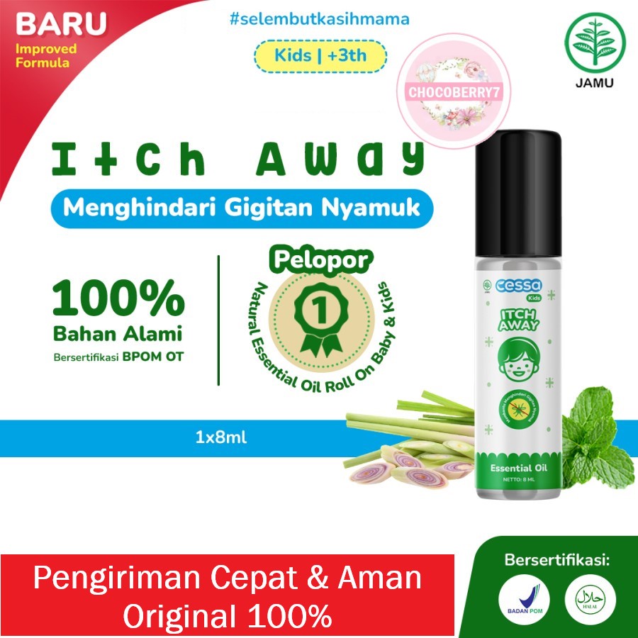 Cessa Bugs Away BABY / KIDS - Cessa ITCH AWAY BPOM OT Obat Anti Nyamuk Bayi Essential Oil Natural