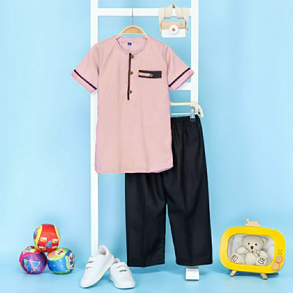 Setelan Anak Baju Koko Kurta Celana Panjang Set Baju dan celana Pakaian Anak 1-12 Tahun