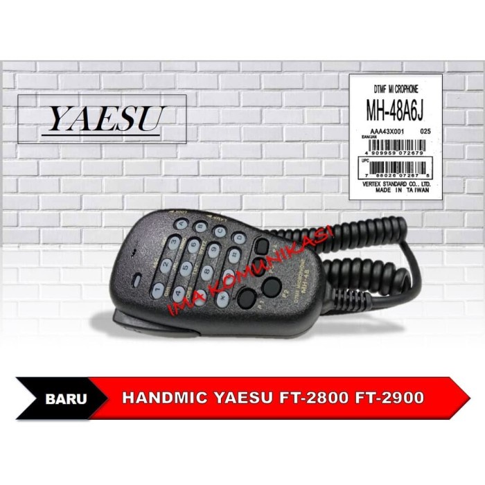 Extra mic Yaesu MH-48 for Rig Yaesu FT-2800 FT-2900 FT-7800 FT-8900 FT