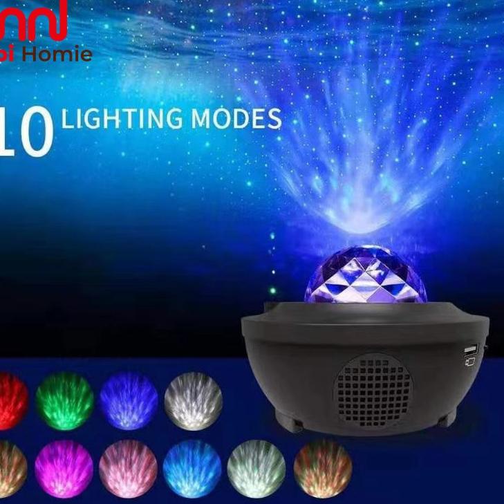 Paket Terbaru [HH] LAMPU TIDUR PROYEKTOR LANGIT MALAM BERBINTANG GALAXY DENGAN SPEAKER / PROJECTOR LIGHT 2 IN 1