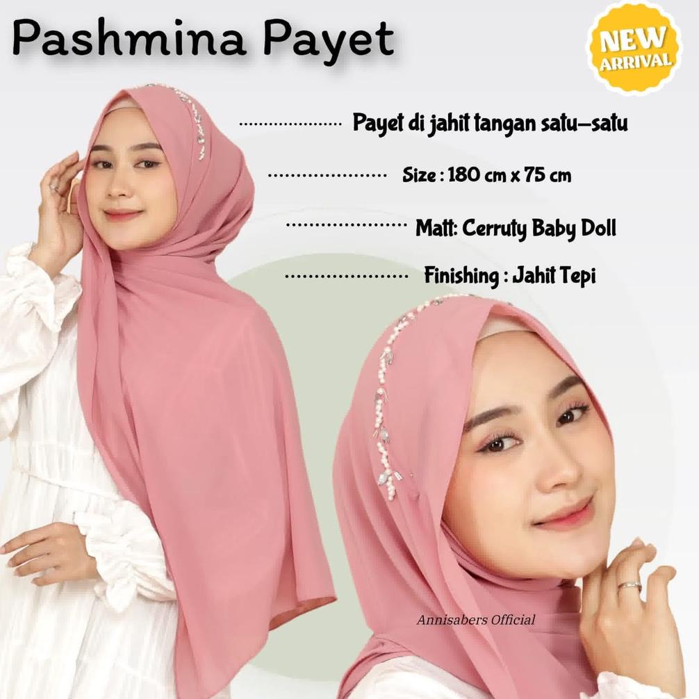[PRODUK NGTYZ] Pasmina payet / Pashmina payet / Pashmina payet mutiara bahan cerruty / Pashmina paye