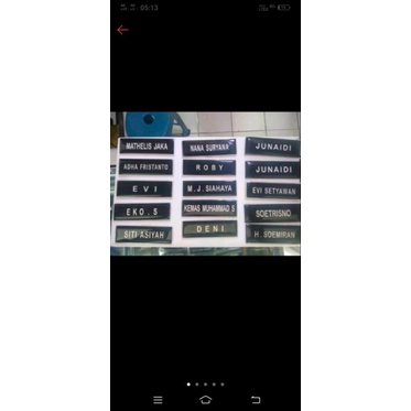 

name tag / papan nama peniti