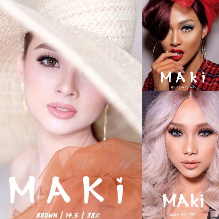 1.1 Promo >> softlens maki warna grey blue brown normal 14.5mm lensa kontak soflens pengantin soplen