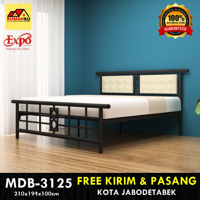 RANJANG BESI KUAT DAN TEBAL - RANJANG BESI TIDUR 180x200 - RANJANG TIDUR BESI - MDB 3125 - EXPO