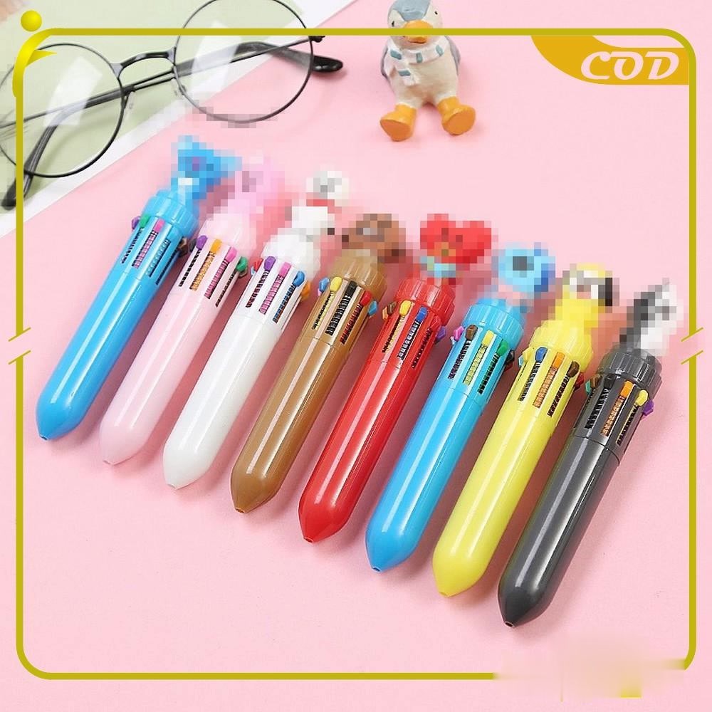 

OS PENA CETEK 10 WARNA BANGTAN BOYS Pulpen Kartun 10 Warna Pen Warna Warni Bolpoin Karakter Lucu