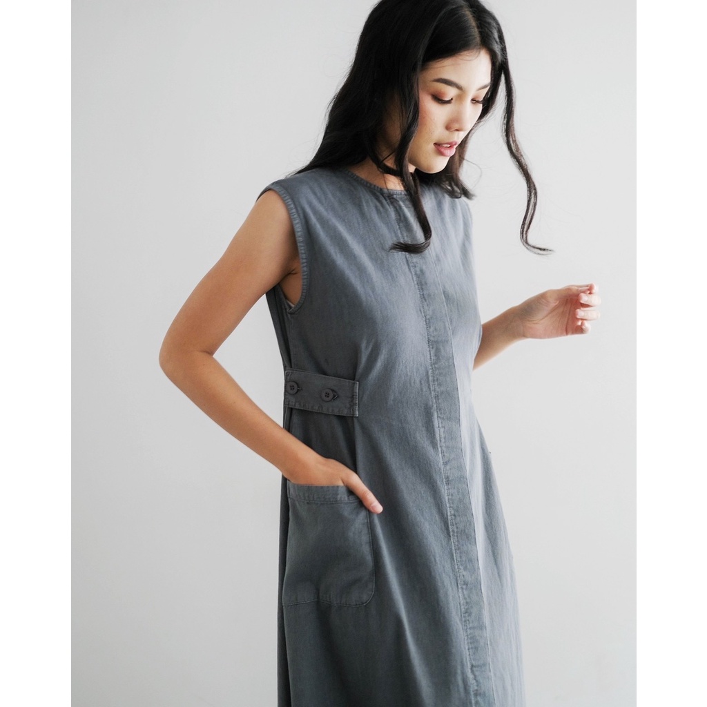 Myrubylicious AMECHA DENIM MAXI DRESS