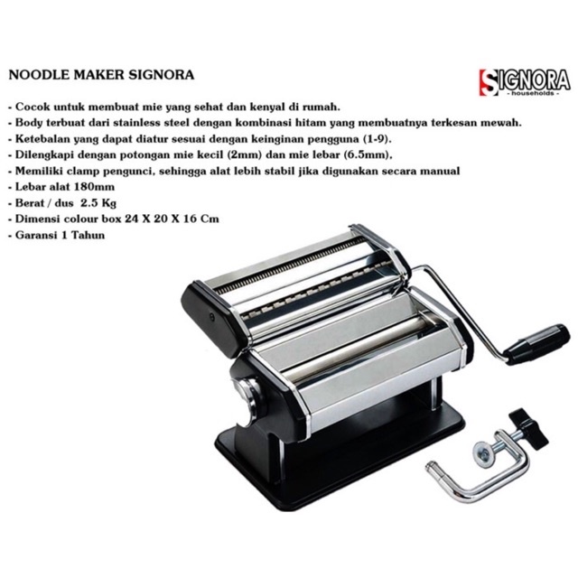 Alat Giling Mie Manual / Noodle Maker Manual Signora