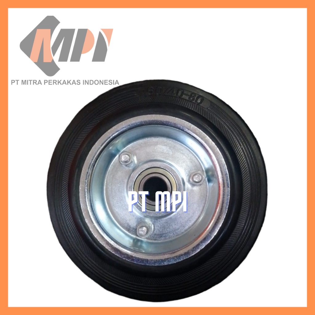 Roda Mesin Ban Karet / Roda Trolley Troli Trolly Gerobak 6 Inch Aldo