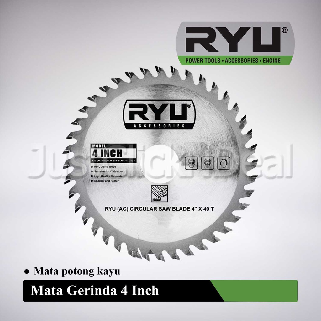 Ryu Circular Saw Blade 4 Inch 40T Mata Gerinda Potong Kayu