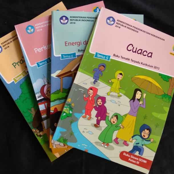 BISA COD Bestseller K13 Buku Tematik SD Kelas 3 Tema 5678 - 1 paket 4 buku - revisi 2018 - semester 
