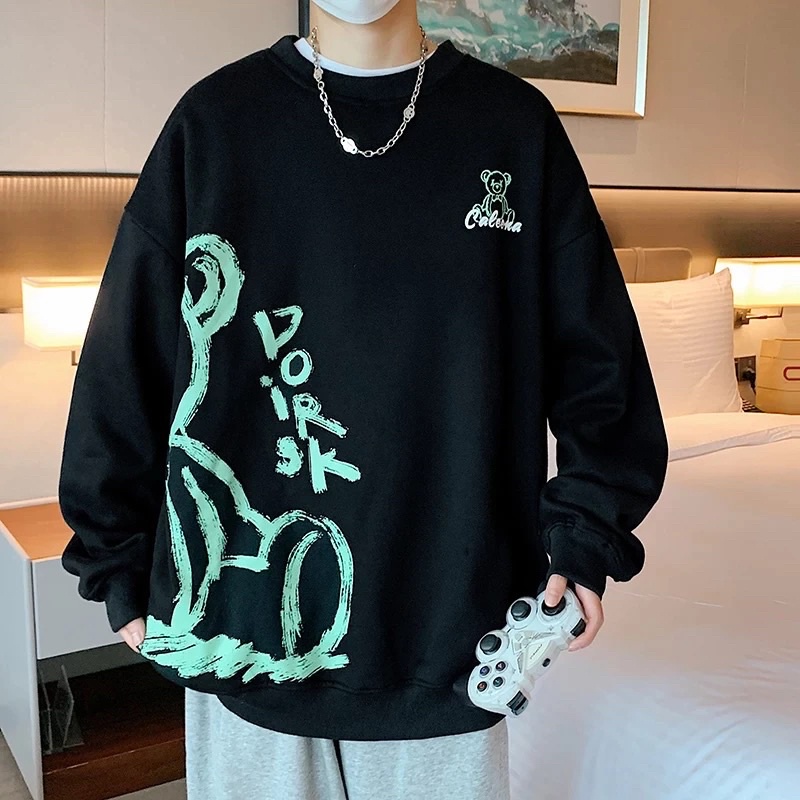 sweater crewneck oversize unisex DIOR BEAR switer big size wanita pria