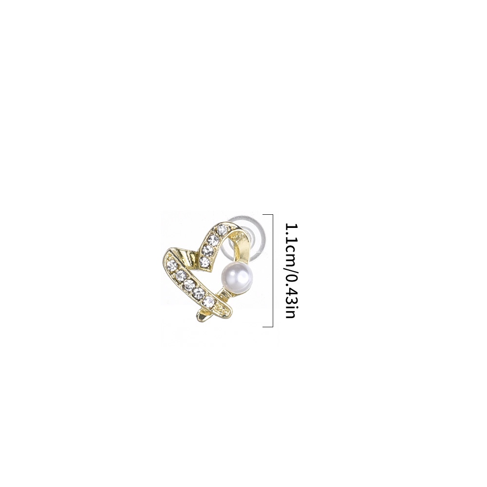 Mewah Zirkon Ladies Wanita Women Stud Earring Mutiara Korea Elegan Gadis Korean INS Lucu Pesta Stud Earrings Pernikahan Cinta Hati