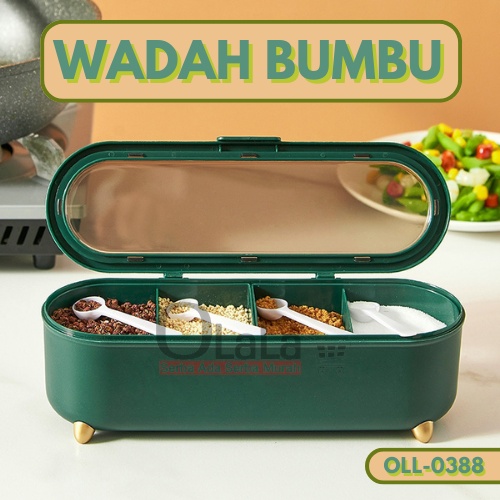 ( OJE ) TEMPAT BUMBU RAK DAPUR 4 IN 1 KOTAK BUMBU 4 LUBANG TM-0388